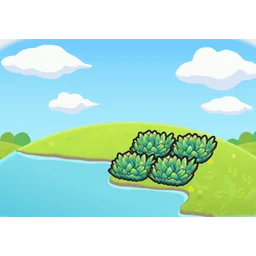 Hydrated tall grass